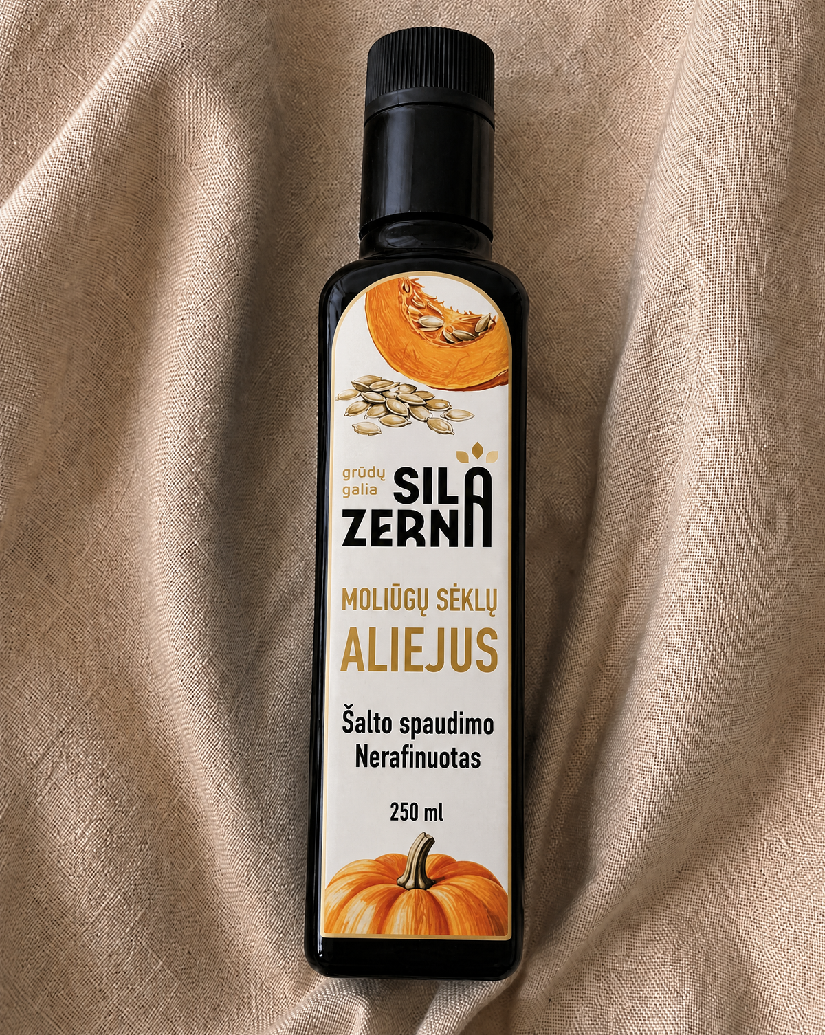 Šalto spaudimo moliūgų sėklų aliejus, 250ml
